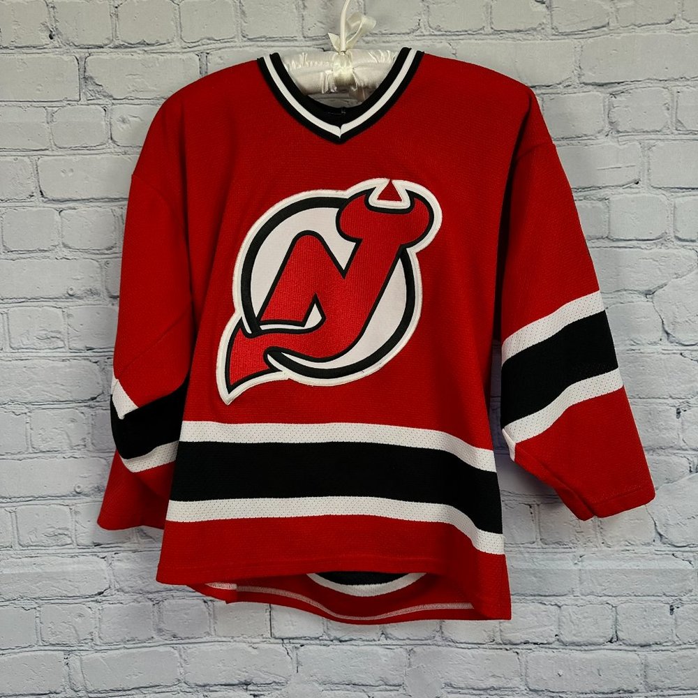 Vintage Maska CCM New Jersey Devils Martin Brodeur Hockey Jersey, Size Boys L/XL